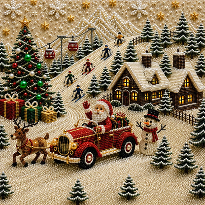 Framed Christmas Pearl Diamond DIY Art Kit