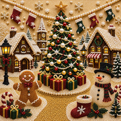 Framed Christmas Pearl Diamond DIY Art Kit