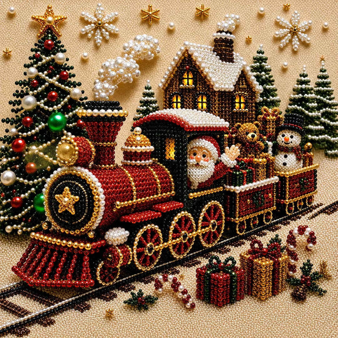 Framed Christmas Pearl Diamond DIY Art Kit
