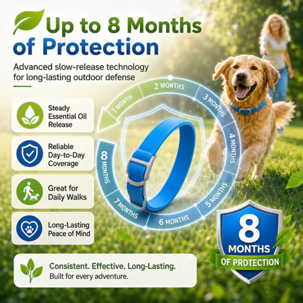 Natural Essential Oil Flea Collar Bug Repellent Collar For Dogs