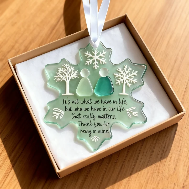 🎄Christmas Pre Sale $6.99!!☃️🌊Snowflake-Shaped Sea Glass Friendship Decor❄✨ Shaped by Nature & Crafted by Hand!