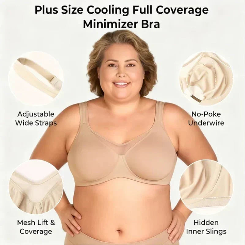 ⏳Last Day💐Women's Elegant Sheer Full Coverage Plus Size Bra