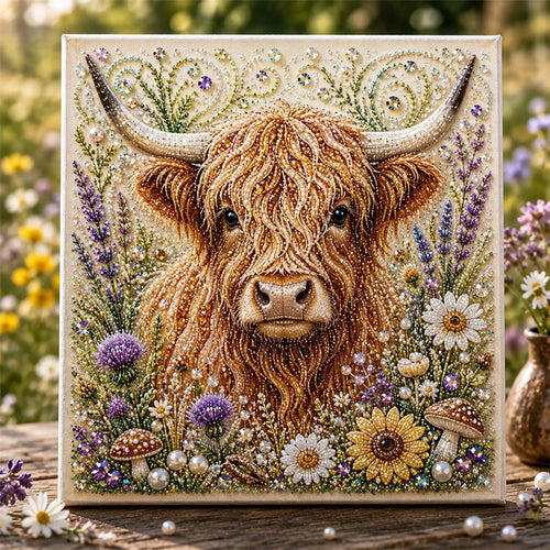 🏆 Last Day Special Price🦬✨ Highland Cow Pearl Art DIY Kit – Relaxing DIY Craft to Create Stunning Coastal Artwork (📦Buy 2 Free Shipping)