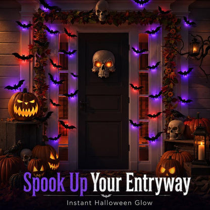 🦇LIMITED-TIME 50% OFF! ⏰Spooky 3D Bat LED Wall Light, Halloween Indoor Outdoor Wall Decoration Light👻
