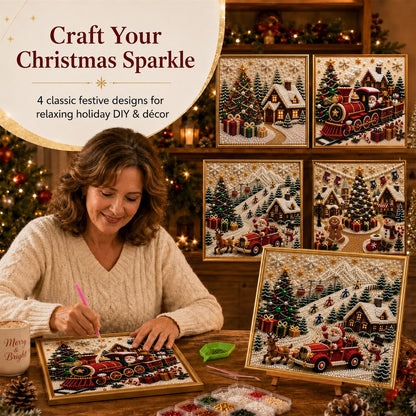 Premium 3D Pearl Christmas DIY Wall Art Kit