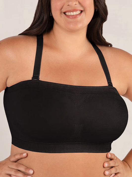 ⛱️Last Day Special Price!!🤩🔥Convertible Strapless Bandeau Bra with Wireless Comfort, Anti-Slip Grip & Removable Straps