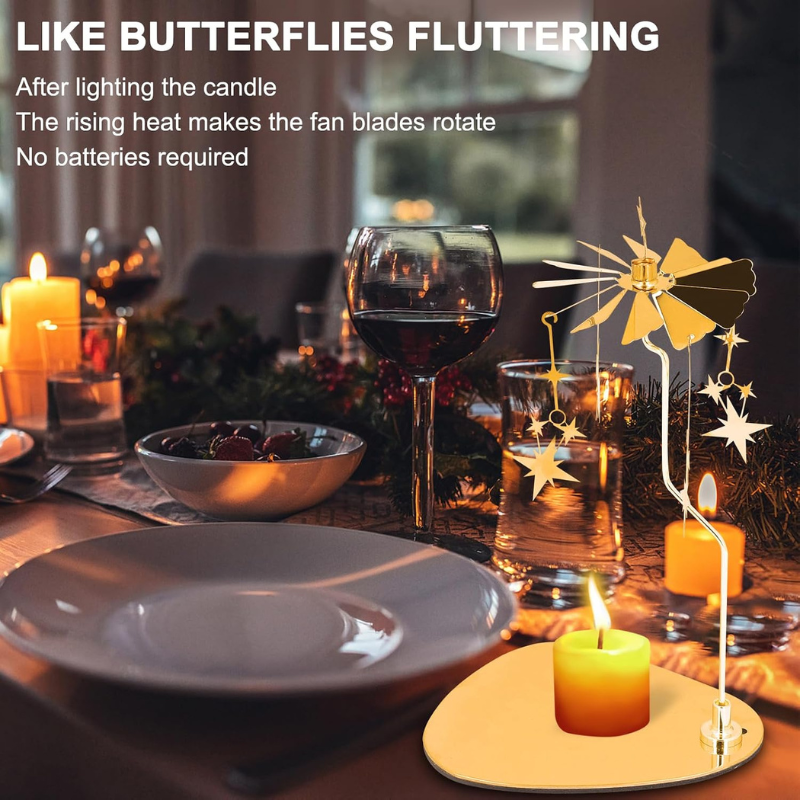 💰 Instant Discount ⏳Magnetic Rotating Candle Holder Tray For Elegant Home Decor