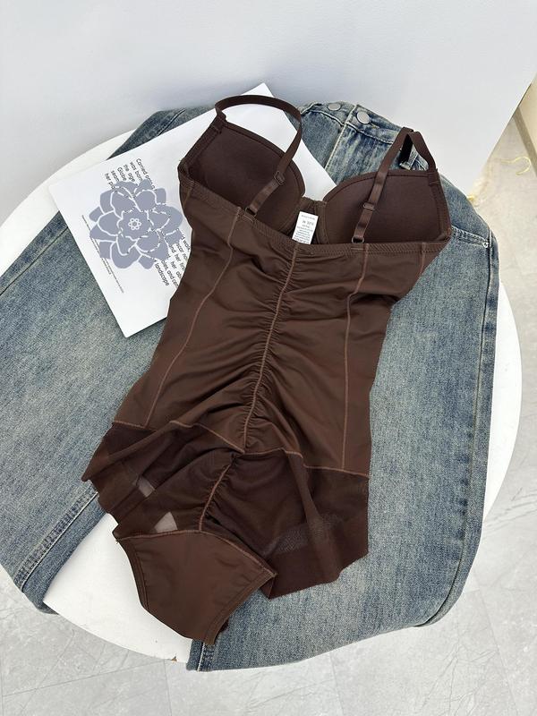 🔥LAST DAY SALE 50% OFF🔥Shapewear Bodysuit with Bra | Ruched Slimming Adjustable Waist✨