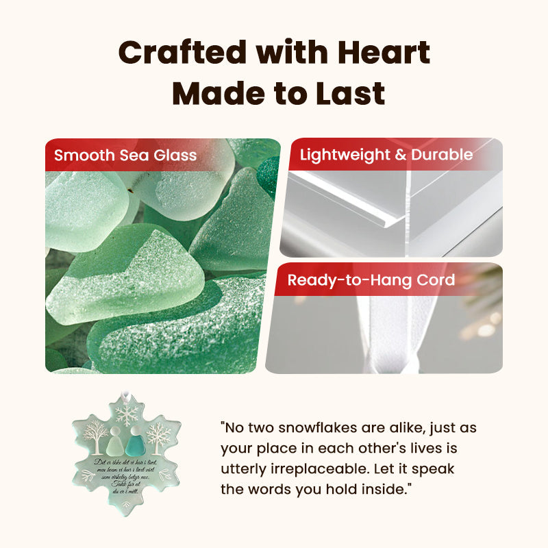 🎄Christmas Pre Sale $6.99!!☃️🌊Snowflake-Shaped Sea Glass Friendship Decor❄✨ Shaped by Nature & Crafted by Hand!