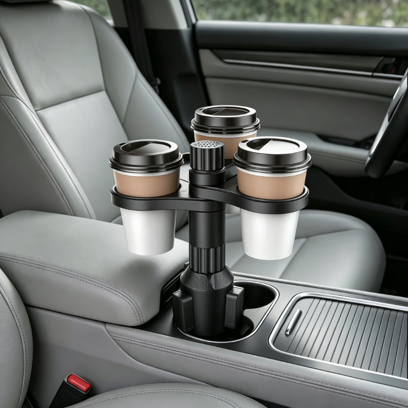 💰 Descuento instantáneo ⏳ Expansor de portavasos para coche con bandeja