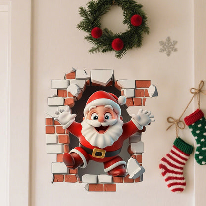 🎁Oferta de Navidad - Solo $17.99🎄🎅 Pegatinas de pared 3D de Navidad – Decoración creativa para el hogar en estas fiestas