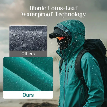 Fall New Arrivals-Outdoor Waterproof Sports Hooded Jacket– Windproof Breathable Sports Raincoat with Multi-Pockets, Durable & Abrasion-Resistant
