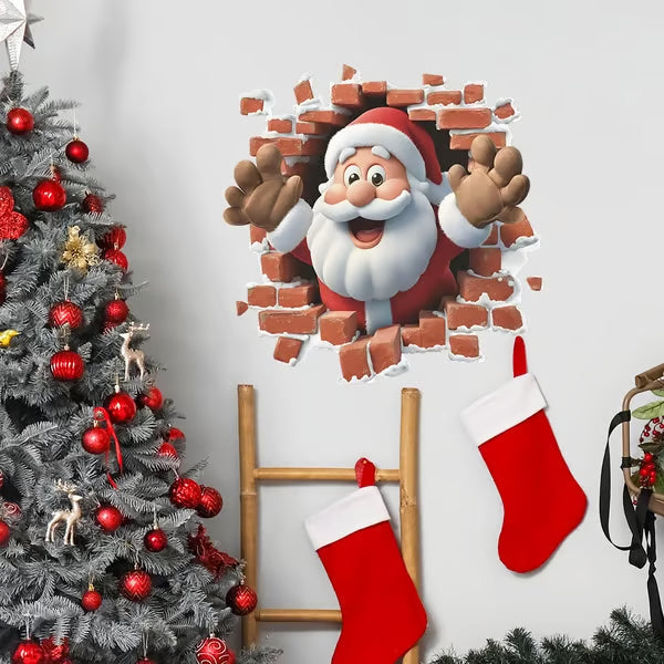 🎁Oferta de Navidad - Solo $17.99🎄🎅 Pegatinas de pared 3D de Navidad – Decoración creativa para el hogar en estas fiestas