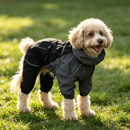 Color Block Polyester Four Legged Jumpsuit For Medium Large Dogs