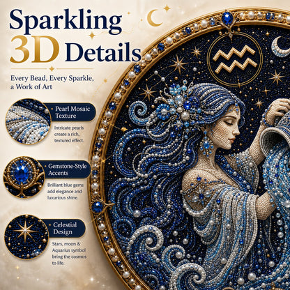 ⏳49% Discount Limited Time⏳3D Pearl 12 Zodiac Signs DIY Astrology Art Kit