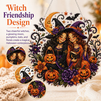 ⏰49% Off For Limited Time⏰Halloween Witch Diamond Art Suncatcher Gift Kit