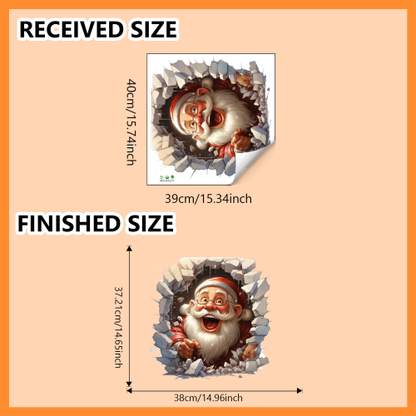🎁Oferta de Navidad - Solo $17.99🎄🎅 Pegatinas de pared 3D de Navidad – Decoración creativa para el hogar en estas fiestas