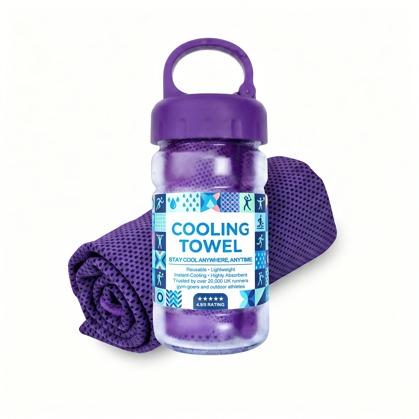 🎁Last Day Buy 1 Get 1 Free (Each only ￡3.49)🔥Cold Sweat Towel You Can Use Anywhere, Anytime! Reusable Soft Absorbent Cooling Portable