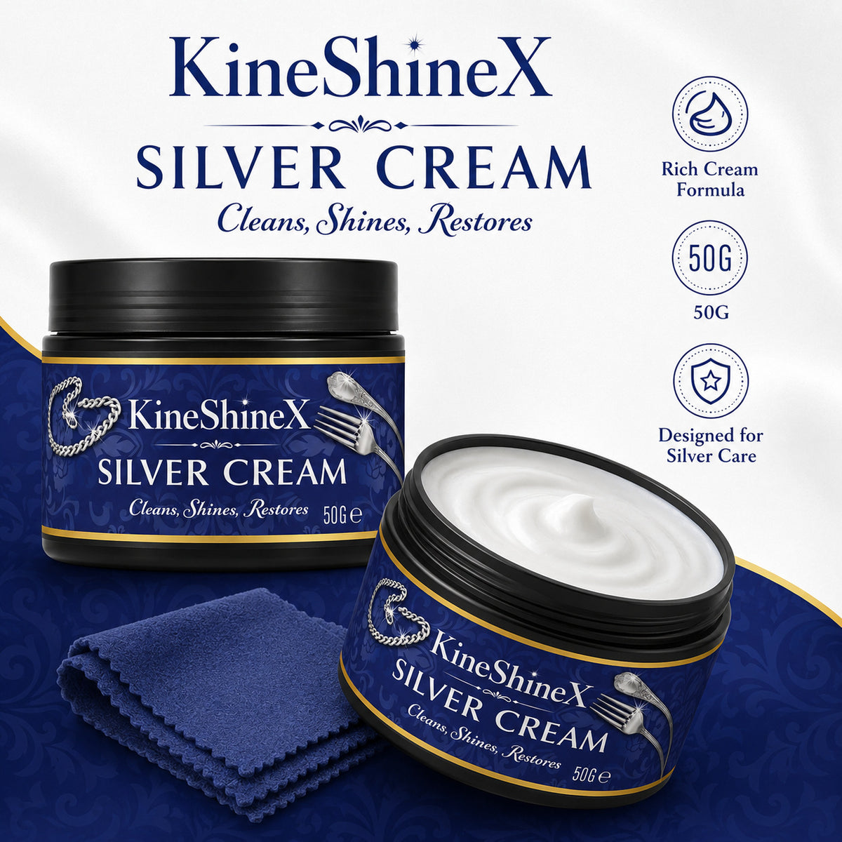 🎯 Amazing Deals - BUY 3 GET 5🔥Anti-Tarnish Silver Polish Cream for Jewelry & Metal