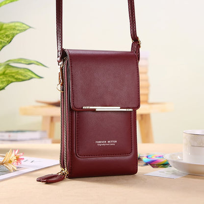 🏆Promoción último día: ¡50% DE DESCUENTO! 🔥 👜 Cartera cruzada sencilla y elegante para teléfono con pantalla táctil para mujer