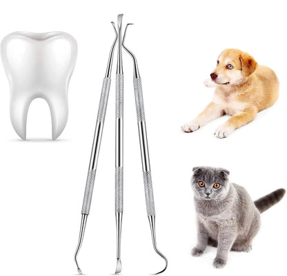 3 pcs set - Stainless Steel Tooth Scaler & Scraper