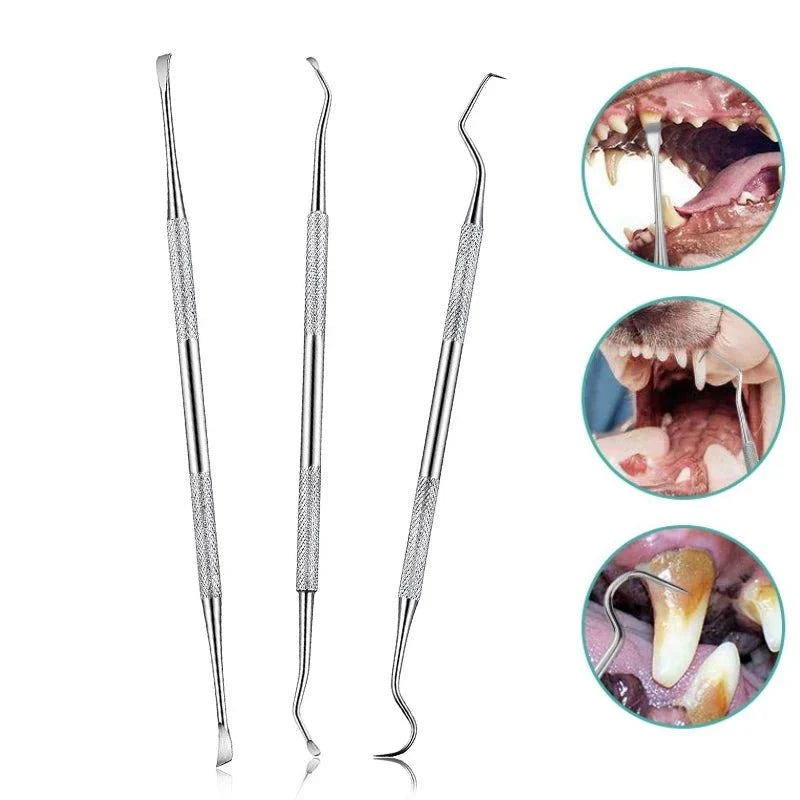 3 pcs set - Stainless Steel Tooth Scaler & Scraper
