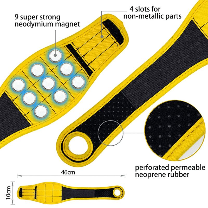 Magnetic Wristband Glove For Tools Screws And Nails