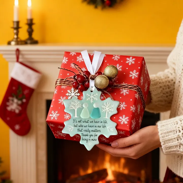 🎄Christmas Pre Sale $6.99!!☃️🌊Snowflake-Shaped Sea Glass Friendship Decor❄✨ Shaped by Nature & Crafted by Hand!