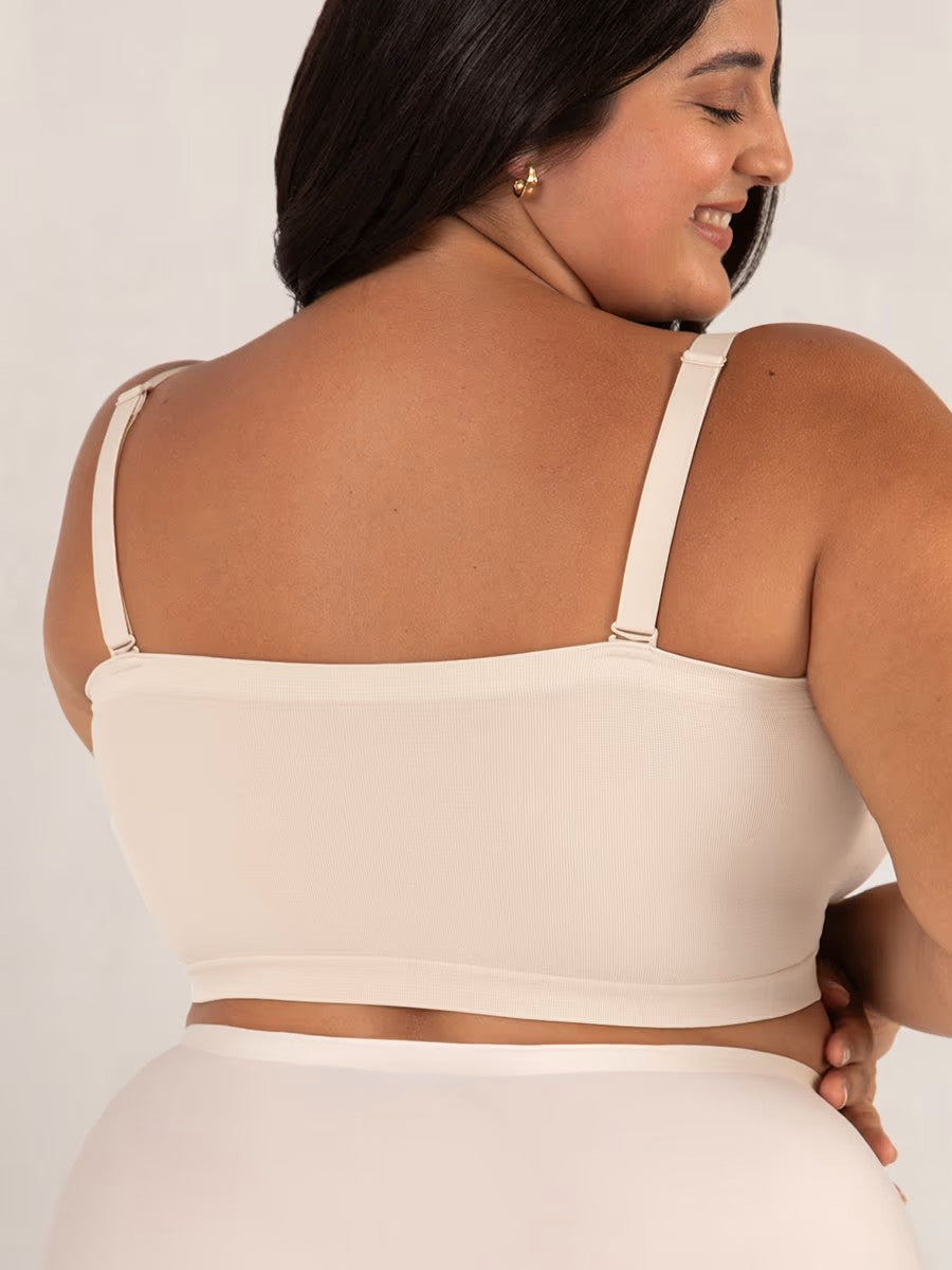 ⛱️Last Day Special Price!!🤩🔥Convertible Strapless Bandeau Bra with Wireless Comfort, Anti-Slip Grip & Removable Straps