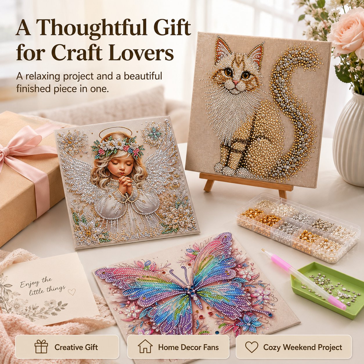 Crystal Diamond Art Kit DIY Decor For Beginners