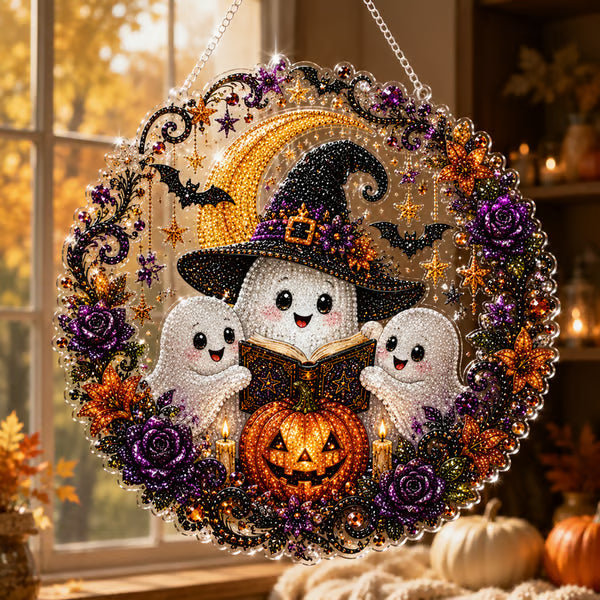⏰49% Off For Limited Time⏰Halloween Witch Diamond Art Suncatcher Gift Kit