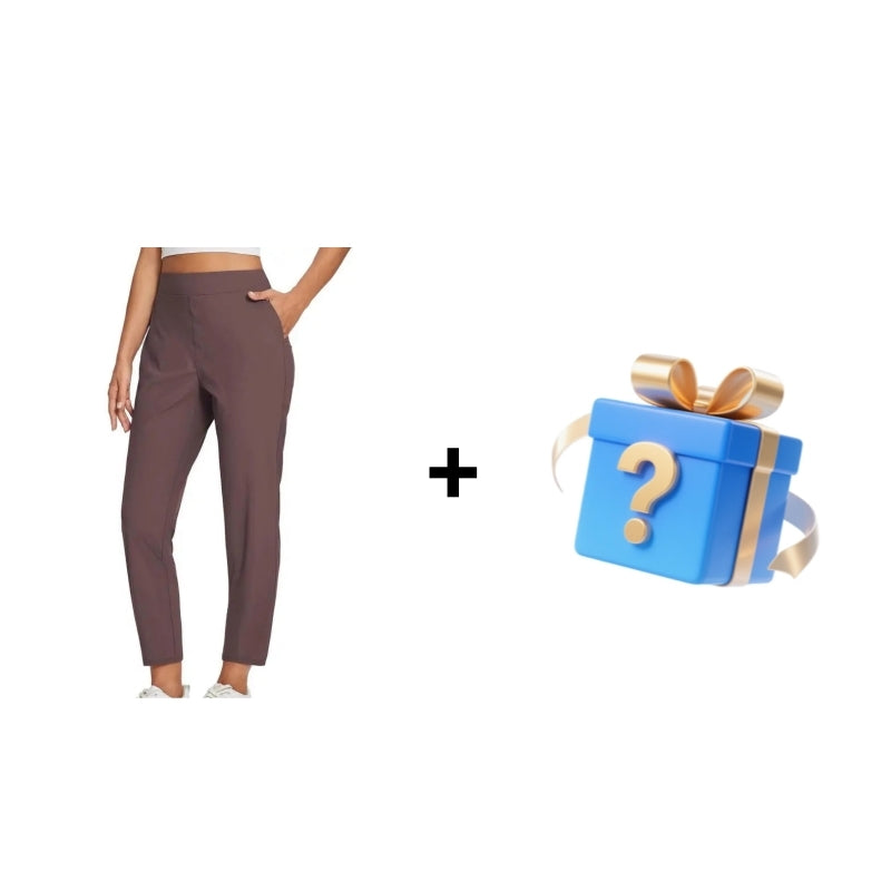 🔥⏳BEGRENZTES ANGEBOT 50% RABATT🌞Damen High-Waist-Hose mit Reißverschlusstasche 👖 – 4-Wege-Stretch, Bauchkontrolle, Atmungsaktiv, Schnelltrocknend, 6 Farben, S-3XL