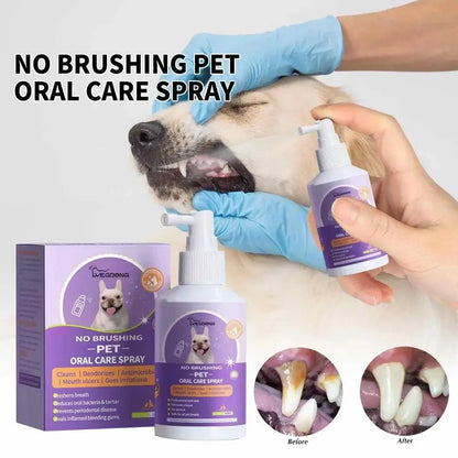 Pet Oral Cleanse Spray Dogs Mouth Fresh Teeth Clean Deodorant Prevent