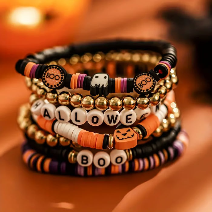 📿🎃7-Piece Ambiance Halloween Bracelet Set👻