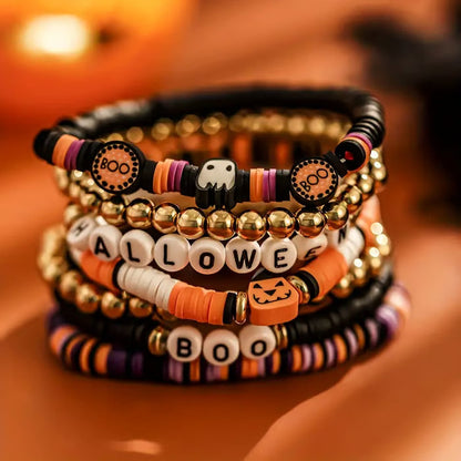 📿🎃7-Piece Ambiance Halloween Bracelet Set👻