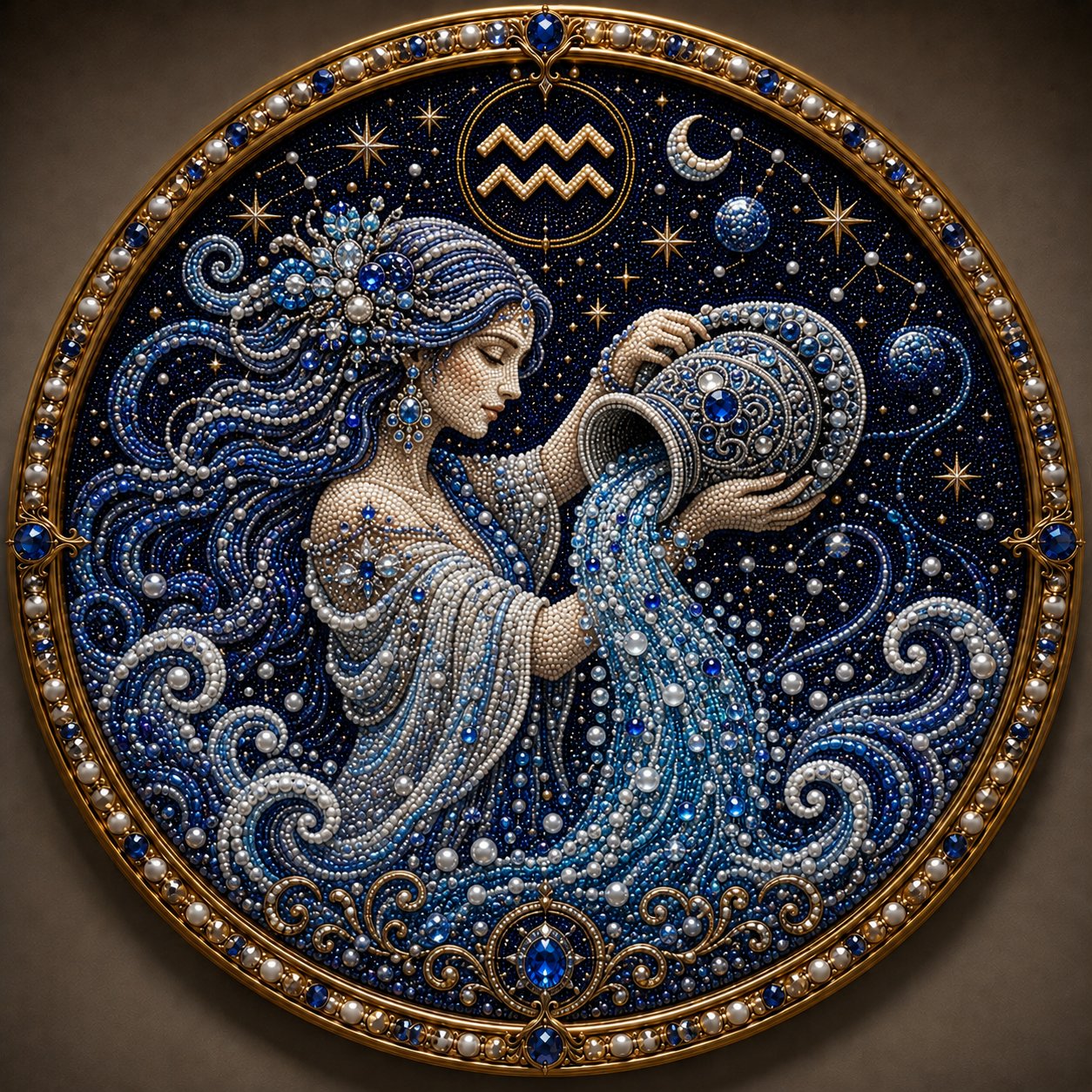 ⏳49% Discount Limited Time⏳3D Pearl 12 Zodiac Signs DIY Astrology Art Kit