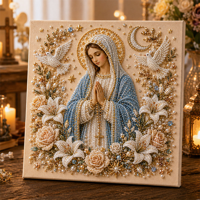 DIY Jesus Pearl Art Religious Home Decor Kit