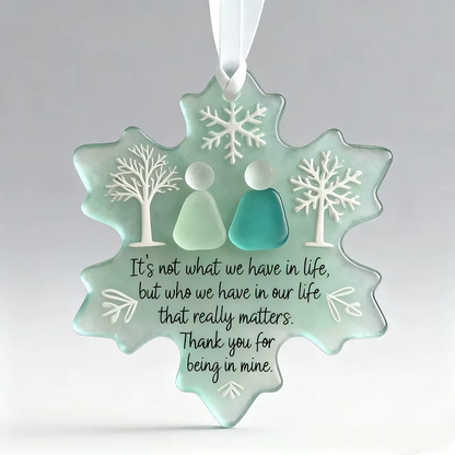 🎄Christmas Pre Sale $6.99!!☃️🌊Snowflake-Shaped Sea Glass Friendship Decor❄✨ Shaped by Nature & Crafted by Hand!