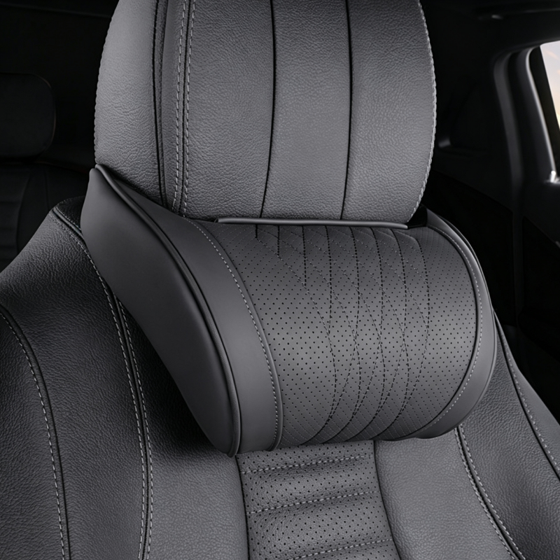 🚗💤 Drive in Comfort! Premium Memory Foam Car Neck Support Pillow