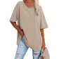 🌷2026 Hot Sale-49% OFF🌷Women's Summer Half Sleeve Casual Loose Fit Cotton Tunic T-shirt