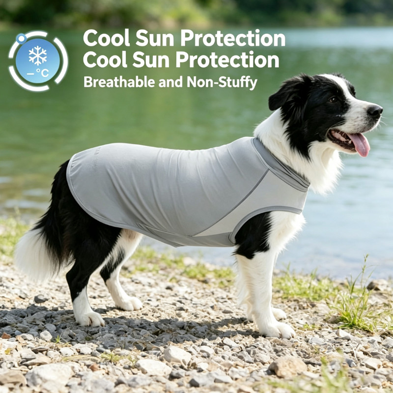 Breathable Polyester Sleeveless Sun Protection Vest For Dogs