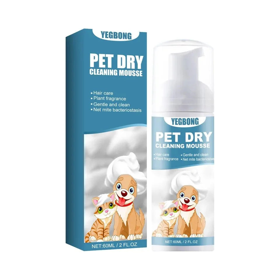 60ml Pet Dry Cleaning Deodorant Smooth Hair Foam Mousse