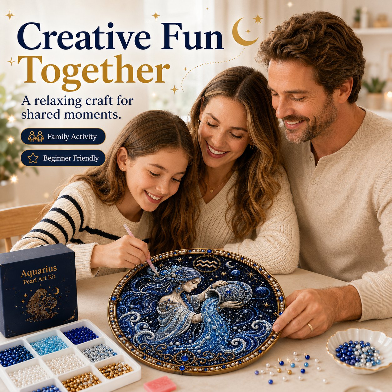 ⏳49% Discount Limited Time⏳3D Pearl 12 Zodiac Signs DIY Astrology Art Kit