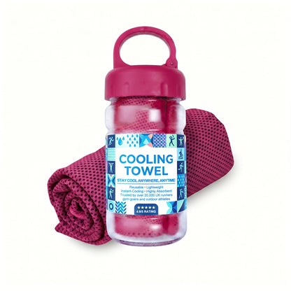 🎁❄️Last Day Buy 1 Get 1 Free (Each only ￡3.49)❄️Cold Sweat Towel You Can Use Anywhere, Anytime! Reusable Soft Absorbent Cooling Portable