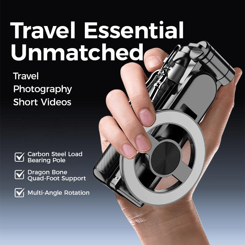 🔥Hot Sale 50% OFF🔥4-in-1 360° Rotating Magnetic Selfie Stick & Phone Tripod