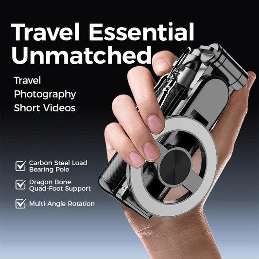 🔥Hot Sale 50% OFF🔥4-in-1 360° Rotating Magnetic Selfie Stick & Phone Tripod