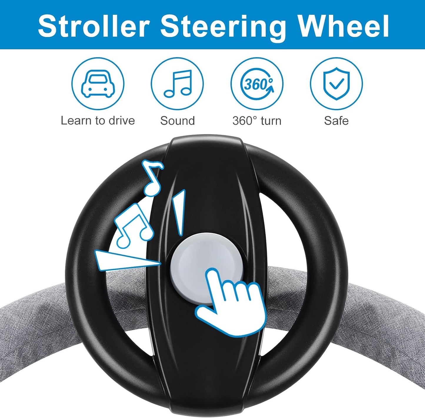 🛍️ Special Offer ⏳Interactive Stroller Steering Wheel Toy for Babies and Toddlers