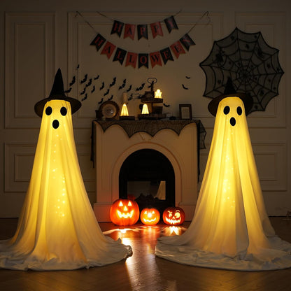 🔥2025 New Flash Upgrade 🌠 - 65" Giant Glittering Ghost 👻✨