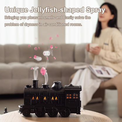 🎁 Perfect Gift Picks ✨Nostalgic Train Shape Fragrance Humidifier