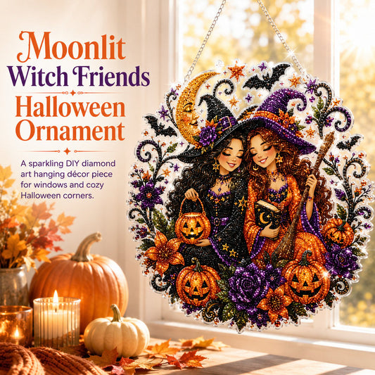 ⏰49% Off For Limited Time⏰Halloween Witch Diamond Art Suncatcher Gift Kit